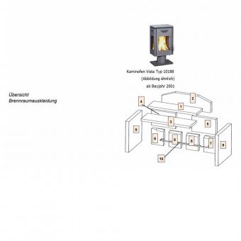 Ersatzteil WAMSLER W5007204380094 für Kaminofen Vista Typ 10188 | Heiztürgriff Heiztürgriff